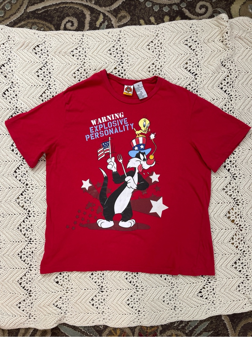 Vintage Tweety Bird Sylvester Short Sleeve Tee, 1990s Size XL Warner Brothers